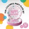 50 Count Pink Birthday Party Plates Disposable Dinnerware for Girls Baby Shower Celebration 9 Inch